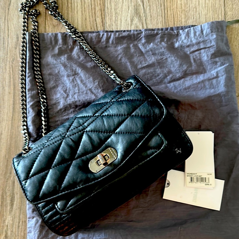 Zadig & Voltaire 💕 Skinny Love Mat Bag  Black